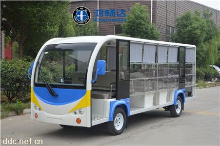  18座带雨帘敞开式电动观光车